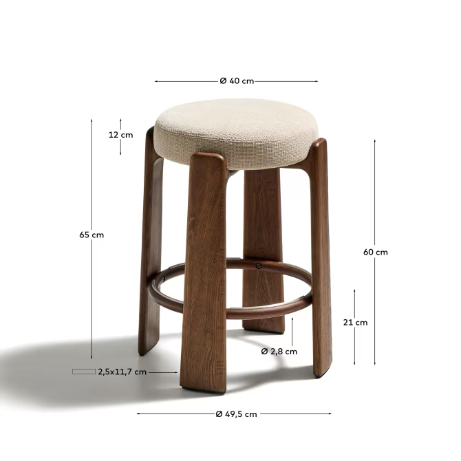 Set of 2 Granite stools