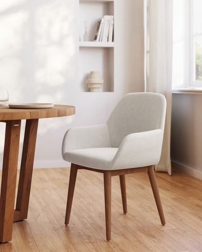 Set of 4 KONNA beige chairs